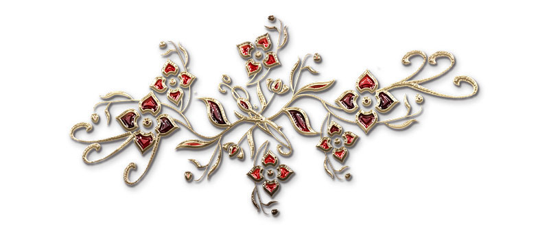 Floral brooch with vines