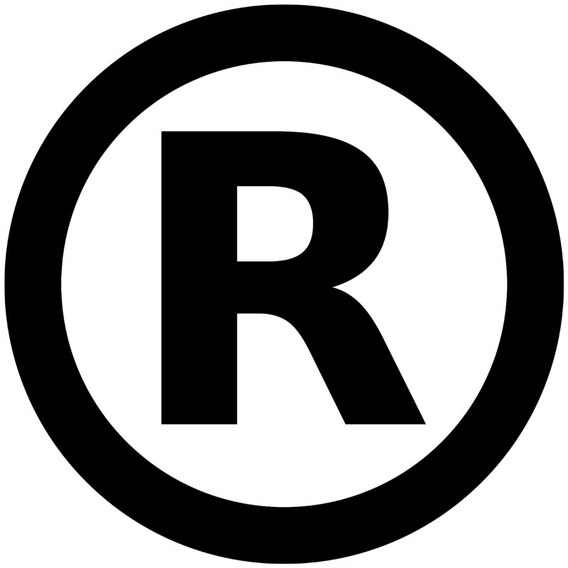 Registered symbol for copyright 800x